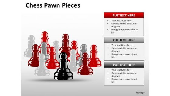 Strategic Chess Pawn Pieces PowerPoint Slides And Ppt Diagram Templates