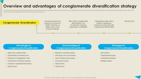 Strategic Diversification Plan Overview And Advantages Of Conglomerate Professional PDF Strategic Diversification Plan Overview And Advantages Of Conglomerate Professional PDF