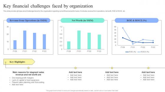 Strategic Financial Planning And Administration Key Financial Challenges Faced By Organization Portrait PDF