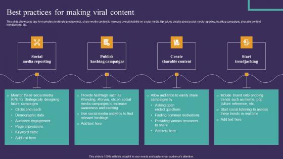 Strategic Guide To Attract Best Practices For Making Viral Content Inspiration Pdf