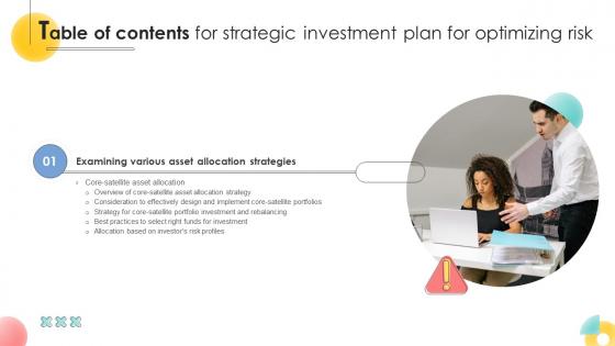 Strategic Investment Plan For Optimizing Risk Table Of Contents SS V Strategic Investment Plan For Optimizing Risk Table Of Contents SS V