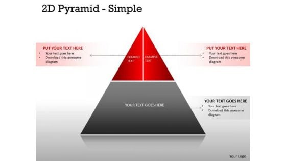 Strategic Management 2 Staged 2d Pyramid Design Business Diagram