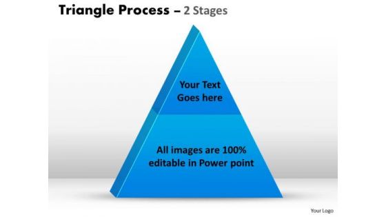 Strategic Management 2 Staged Triangle Process Business Diagram