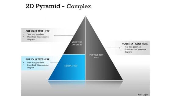 Strategic Management 2d Pyramid With Complex Design Marketing Diagram