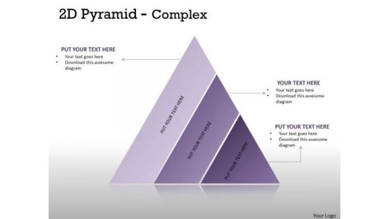 Strategic Management 3 Staged Triangle For Business Process Marketing Diagram