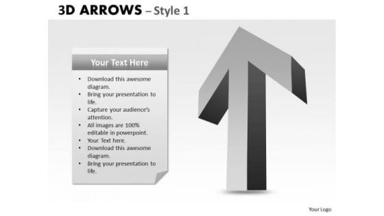 Strategic Management 3d Arrows Style 1 Business Cycle Diagram