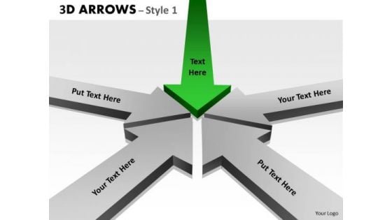 Strategic Management 3d Arrows Styli Marketing Diagram