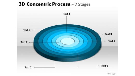 Strategic Management 3d Business Process With 7 Stages Business Diagram