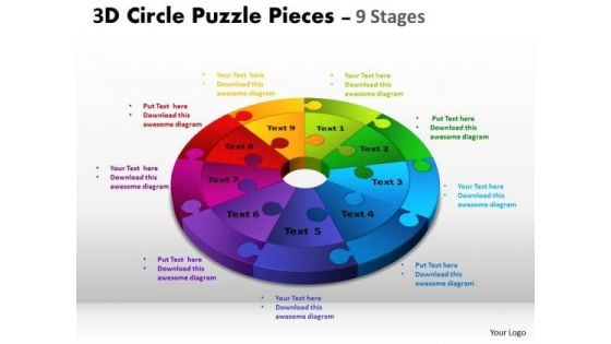 Strategic Management 3d Circle Puzzle Diagram 9 Stages Buainess Diagram Strategic Management 3d Circle Puzzle Diagram 9 Stages Buainess Diagram