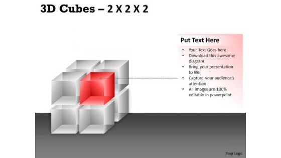 Strategic Management 3d Cubes 2x2x2 Business Diagram