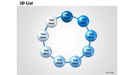 Strategic Management 3d List Business Diagram