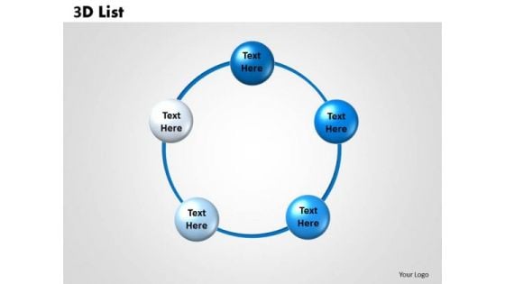 Strategic Management 3d List Marketing Diagram