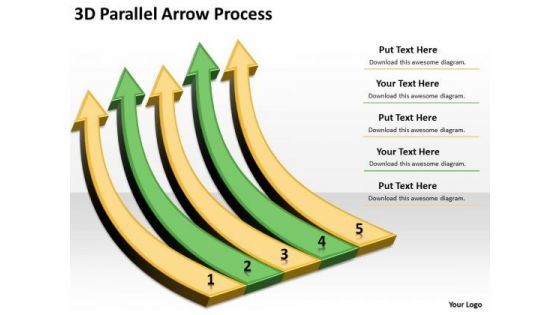 Strategic Management 3d Parallel Arrow Process Business Diagram