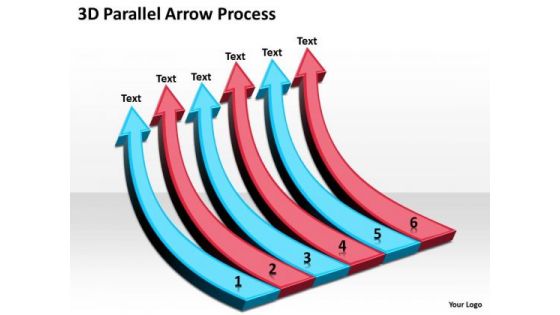 Strategic Management 3d Parallel Arrow Process Consulting Diagram