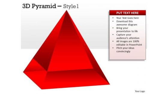 Strategic Management 3d Pyramid Diagram Consulting Diagram