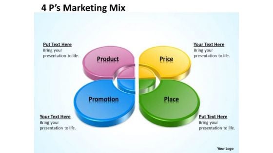 Strategic Management 4 Ps Marketing Flower Petal Diagram Consulting Diagram