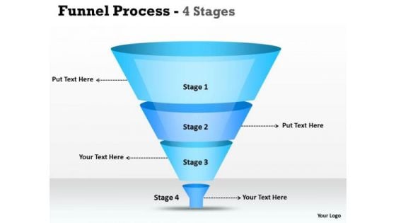 Strategic Management 4 Staged Filteration Process Funnel Diagram Business Diagram
