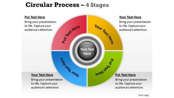 Strategic Management 4 Stages Flow Chart Business Process Business Diagram