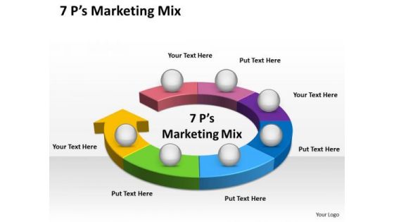 Strategic Management 7 Ps Marketing Mix Business Cycle Diagram