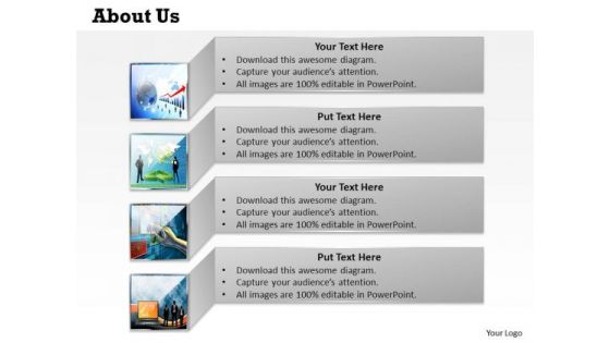 Strategic Management About Us Page Business Diagram