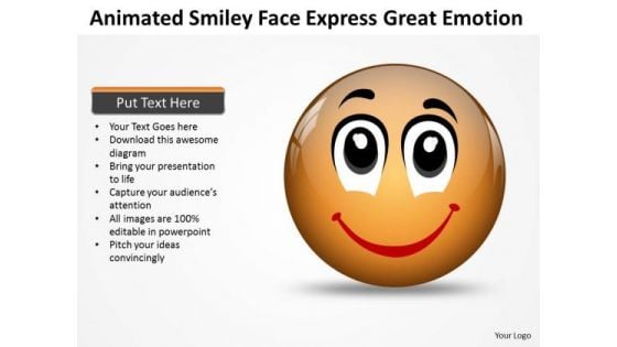 Strategic Management Animated Smiley Face Express Great Emotion Sales Diagram