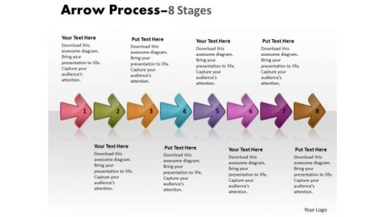 Strategic Management Arrow Process 8 Stages Business Diagram