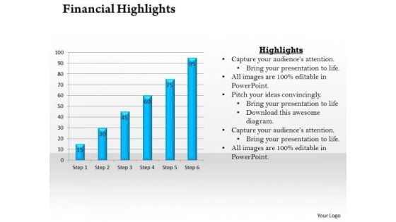 Strategic Management Bar Graph For Business And Financial Growth Business Diagram