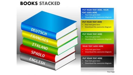 Strategic Management Books Stacked Consulting Diagram