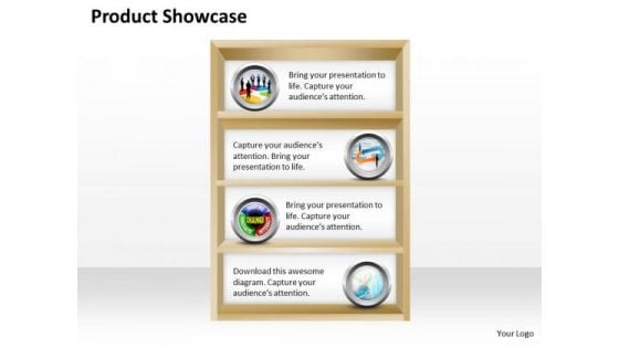 Strategic Management Build A Product Showcase And Portfolio Sales Diagram