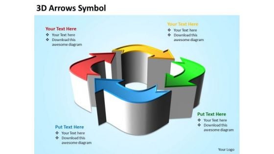 Strategic Management Business 3d Arrows Sales Diagram