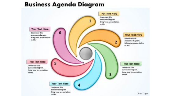 Strategic Management Business Agenda Diagrams Templates Sales Diagram