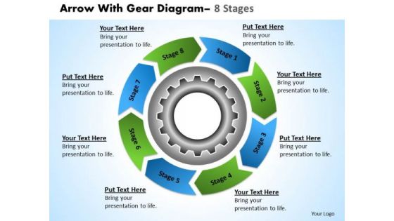 Strategic Management Business Planning Process With Gear Sales Diagram