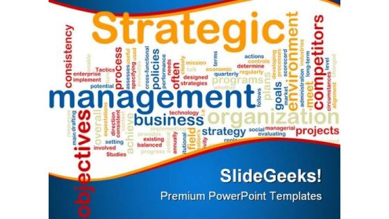 Strategic Management Business PowerPoint Template 0810