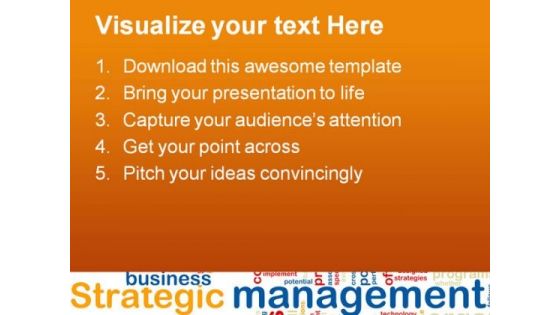 Strategic Management Business PowerPoint Templates And PowerPoint Backgrounds 0811