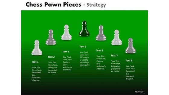 Strategic Management Chess Pawn Pieces Business Cycle Diagram