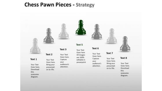 Strategic Management Chess Pawn Pieces Strategy Business Cycle Diagram