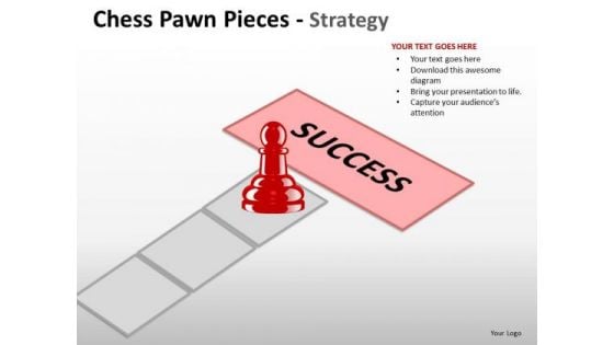 Strategic Management Chess Pawn Pieces Strategy Business Diagram