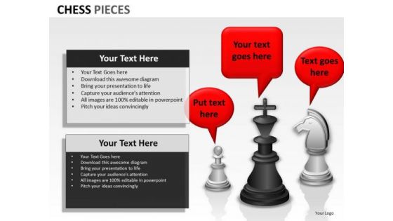 Strategic Management Chess Pieces Strategy Diagram