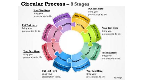 Strategic Management Circular Flow Process 8 Stages Sales Diagram