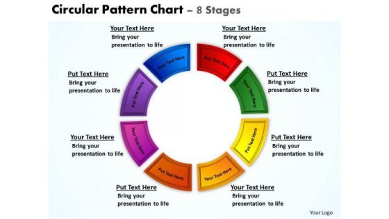 Strategic Management Circular Pattern Chart 8 Stages Business Diagram