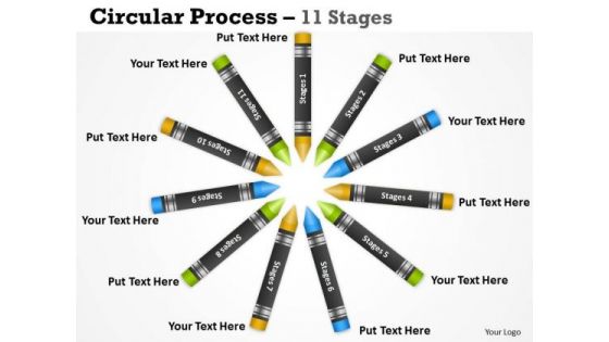 Strategic Management Circular Process 11 Stages Business Diagram