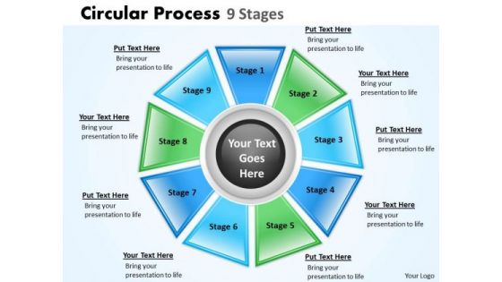 Strategic Management Circular Process 9 Stages Business Diagram