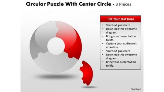 Strategic Management Circular Puzzle With Pieces Business Diagram