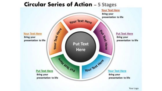 Strategic Management Circular Series Of Action Diagrams Sales Diagram