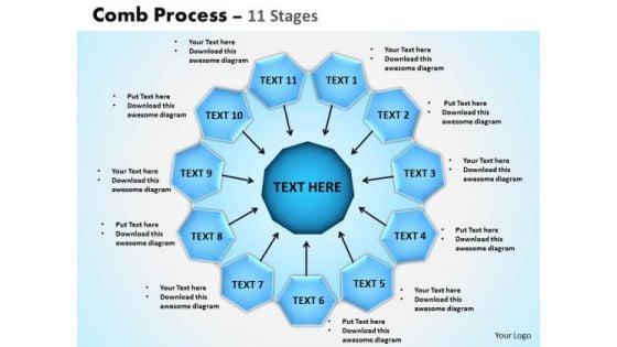 Strategic Management Comb Process 11 Stages Consulting Diagram