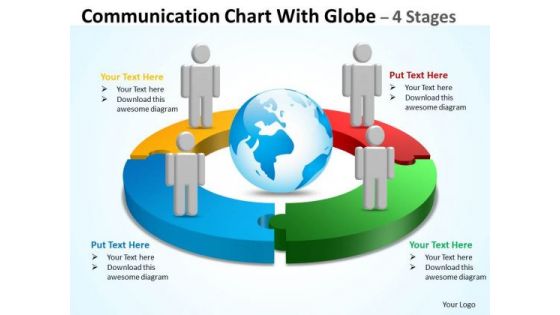 Strategic Management Communication Diagram Chart With Globe Stages Consulting Diagram