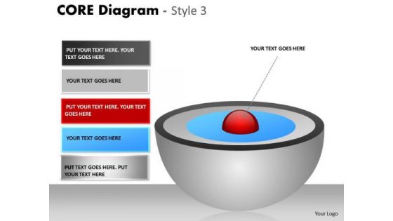 Strategic Management Core Diagram Style 3 Business Diagram