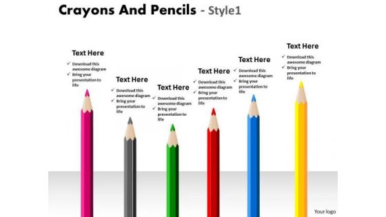 Strategic Management Crayons And Pencils Style 1 Consulting Diagram