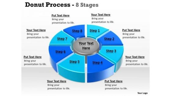 Strategic Management Donut Pie Chart For Data Comparisons 8 Stages Sales Diagram