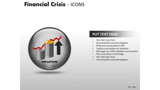 Strategic Management Financial Crisis Icons Business Diagram